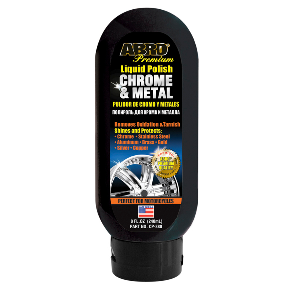 ABRO Полироль д хрома и металла Premium (0,24L)