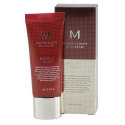 Missha M Perfect Cover BB Cream SPF42/PA+++ тональный крем с прекрасной кроющей способностью тон № 21 светлый беж