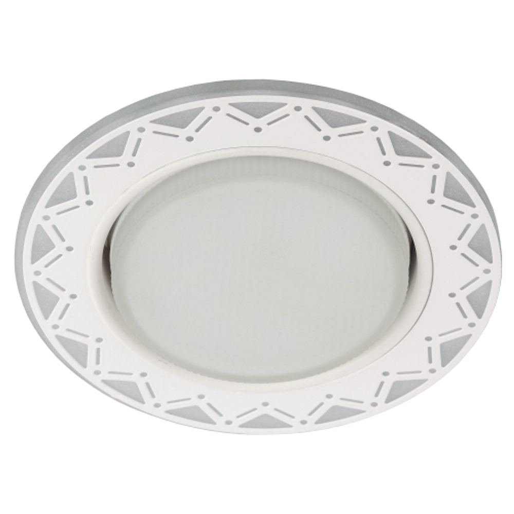 DK LD27 WH/WH Светильник ЭРА декор cо светодиодной подсветкой GX53, белый/белый