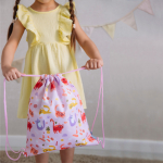 Набор для детского сада: кармашек, коврик, мешок. Котики принт