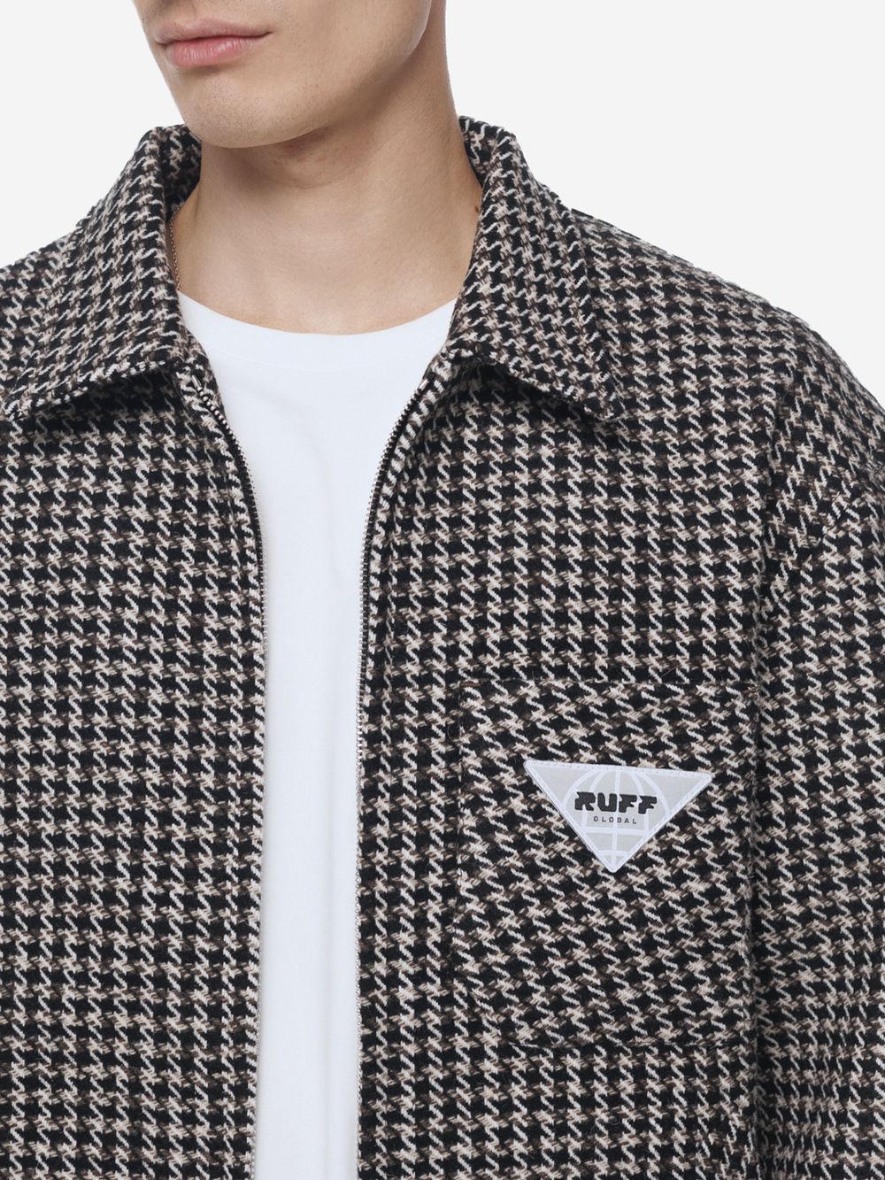 Куртка RUFF Global DRP Houndstooth черно-белая
