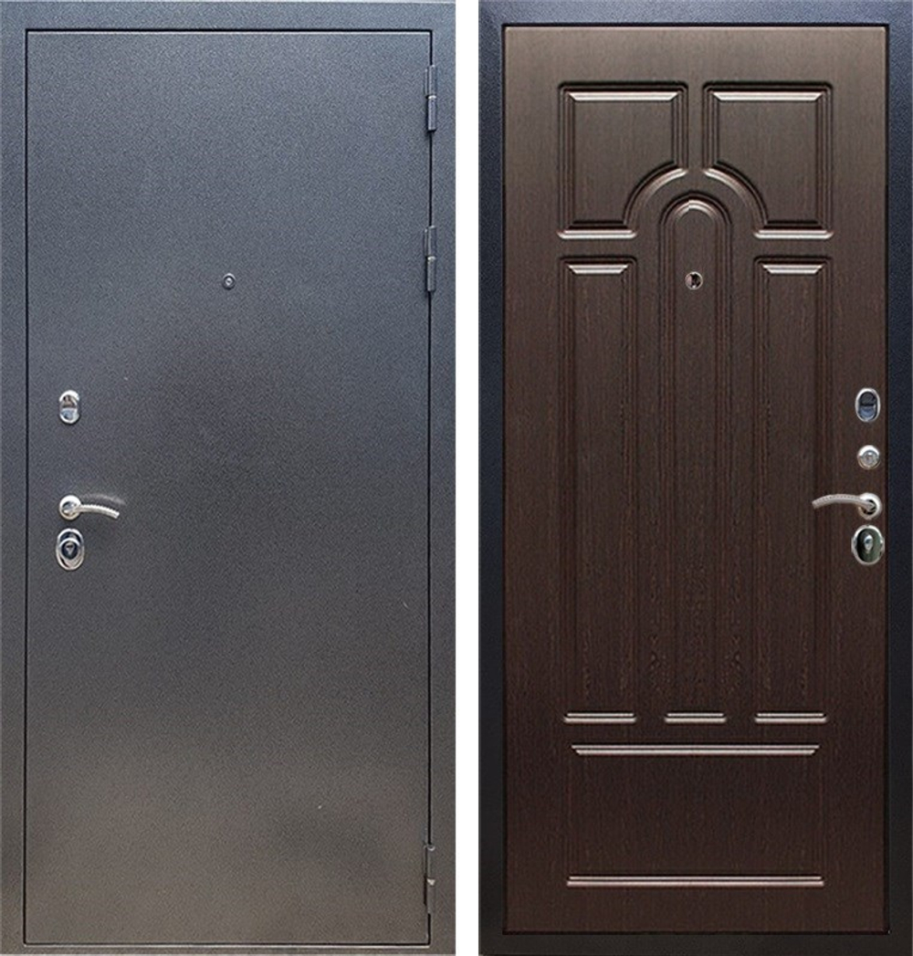 Входная металлическая дверь RеX (РЕКС) 11 Антик серебро / ФЛ-58 Венге