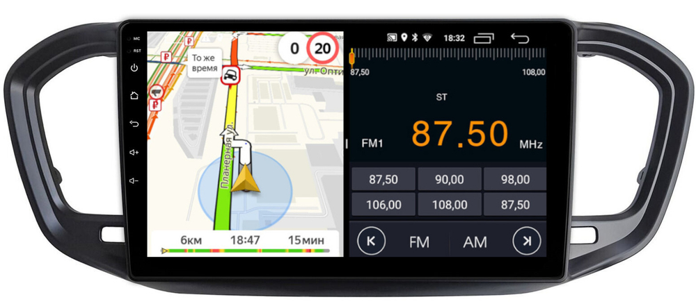 Магнитола для Lada Vesta NG 2022+ (без штатного экрана) - Parafar PF764FHD на Android 13, 8-ядер, 2Гб+32Гб, CarPlay, 4G SIM-слот