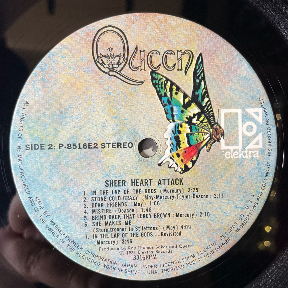 Винтажная виниловая пластинка LP Queen Sheer Heart Attack (Япония 1974) (Оби)