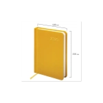 Ежедневник датированный 2026, МАЛЫЙ ФОРМАТ 100х150 мм, А6, BRAUBERG "Select", балакрон, желтый, 117261