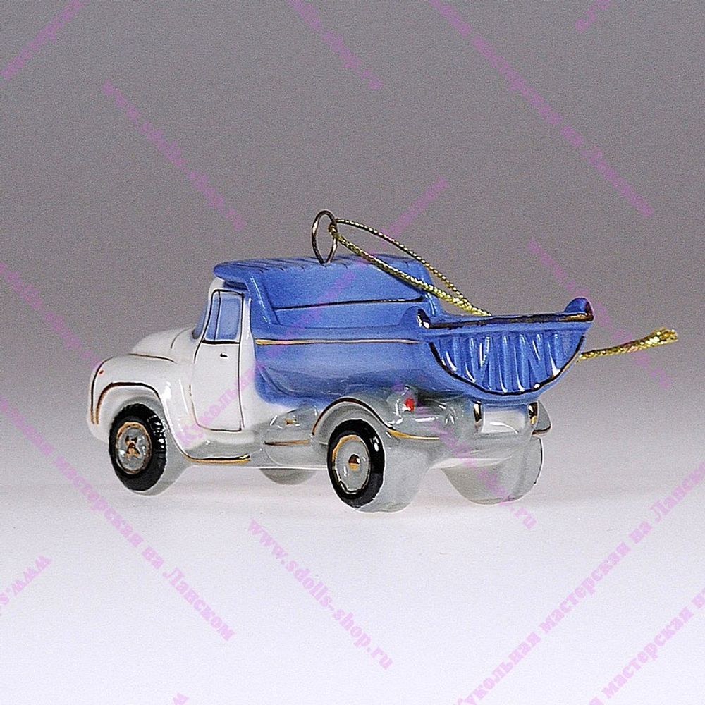 Фарфоровая ёлочная игрушка Самосвал