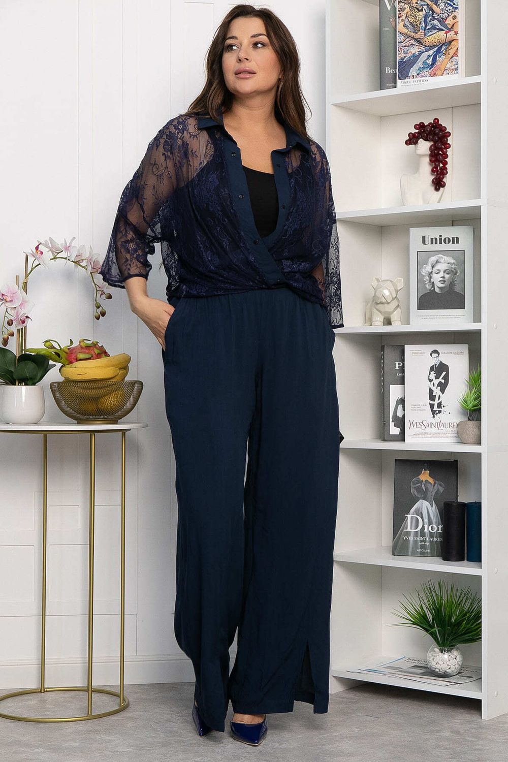 Костюм Кружевная история (синий) К13799-13М LT Collection