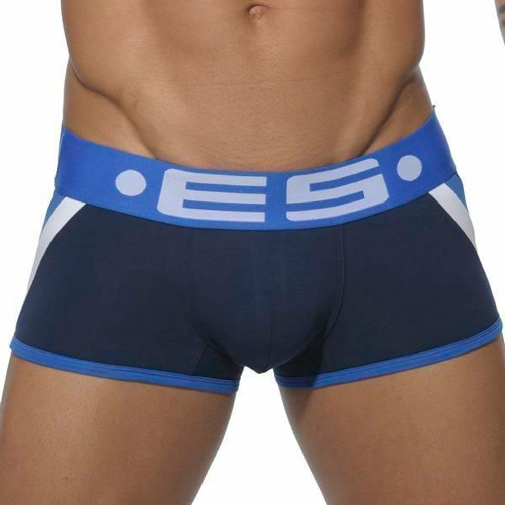 Мужские трусы ES Collection хипсы темно-синие с синей резинкой Мужские трусы ES Collection хипсы темно-синие с синей резинкой