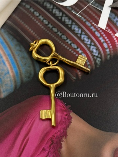 Подвеска "Ключ" Скиапар. золотистая матовая