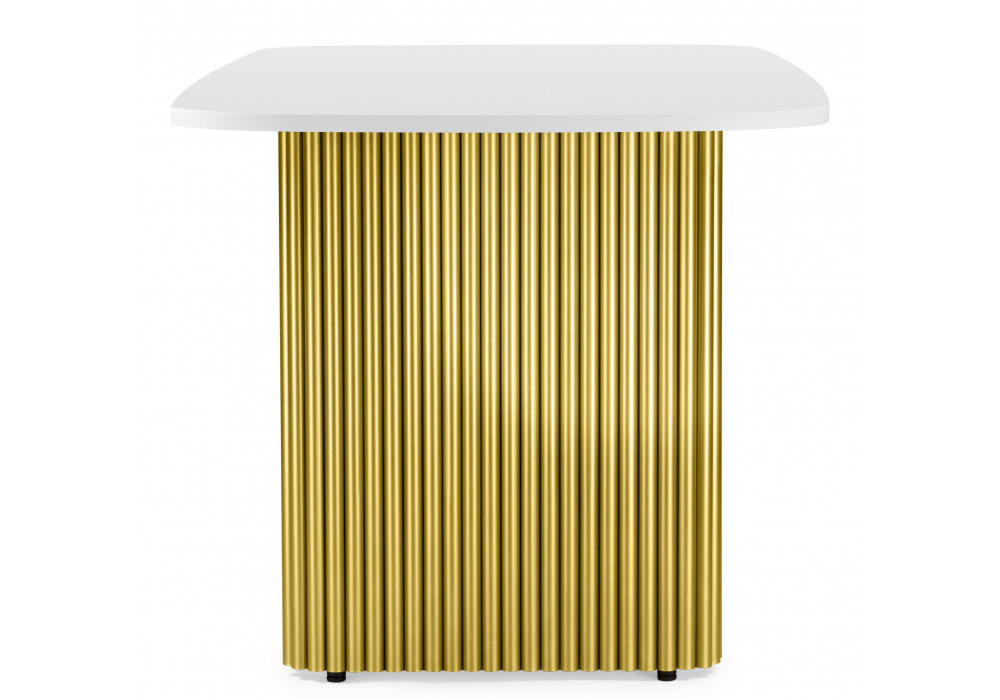 Стол деревянный Woodville Бавария B 200 х 90 белая пленка шагрень, золото