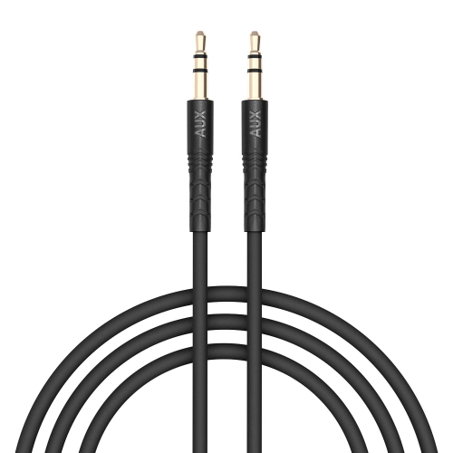 Аудиокабель AUX-AUX 3.5мм mini jack BY Base, 1.2м, позолоченный, PVC, черный