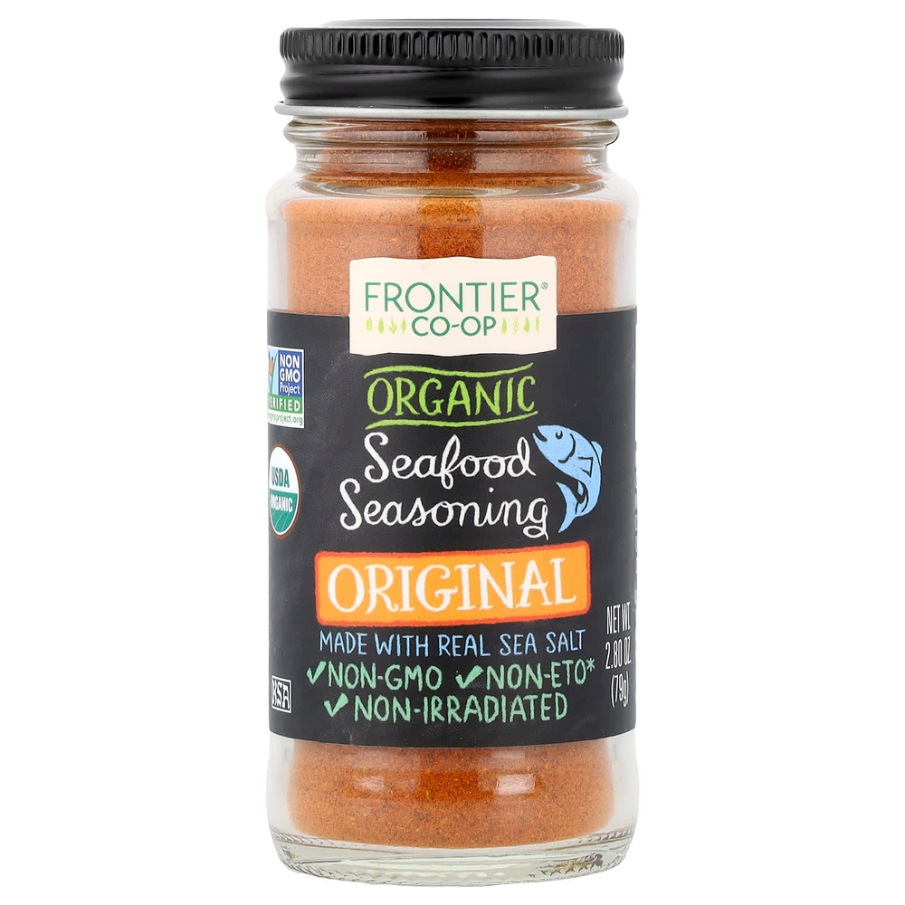 Frontier Co-op, Organic, приправа для морепродуктов, оригинальная 2.80 унции (79 г)
