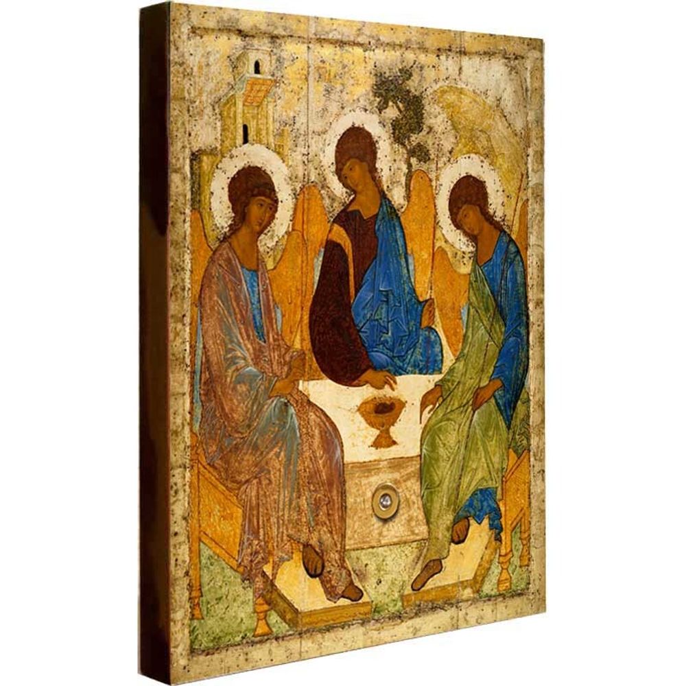 Святая Троица. Копия иконы Андрея Рублева с мощевиком.