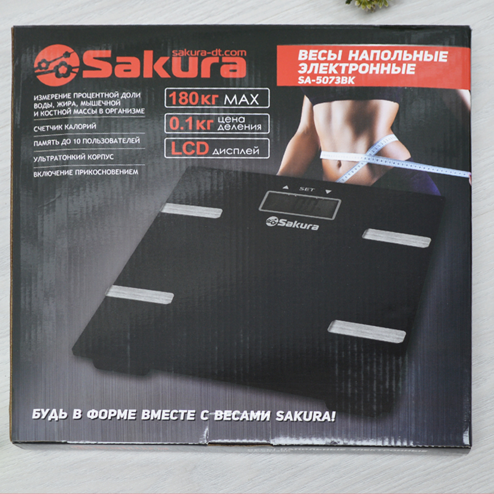 Весы напольные электронные до 180кг SA-5073BK (черные)