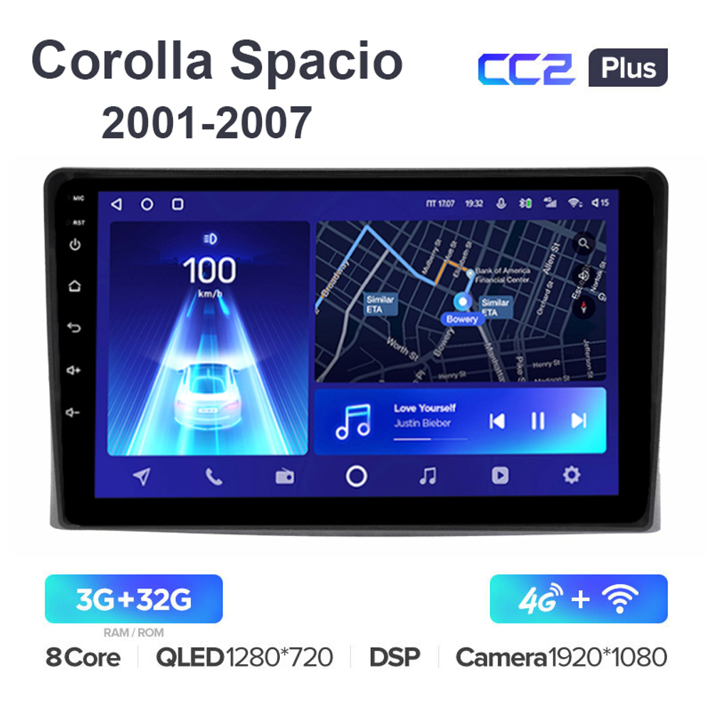 Teyes CC2 Plus 9"для Toyota Corolla Spacio 2001-2007