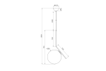 K2GP-825BR Светильник потолочный d30*70см