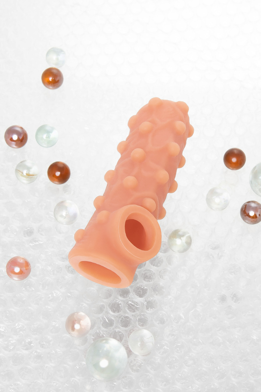 Насадка Kokos с дополнительной стимуляцией телесная 14 см