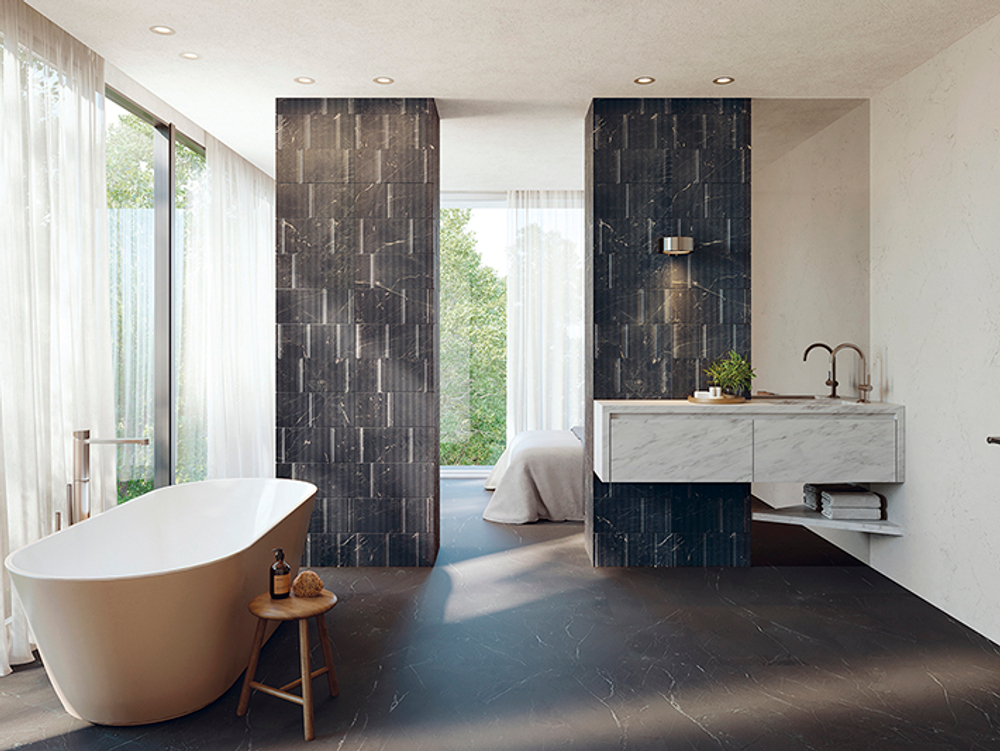 Porcelanosa Fontana Brooklyn Marquina 45x120