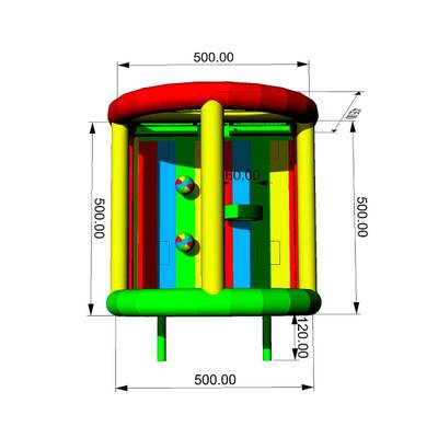 Детский надувной батут "Тетрада" с крышей 5*5*4 м