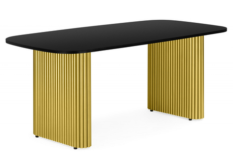 Стол деревянный Woodville Бавария B 160 х 90 черная пленка шагрень, золото