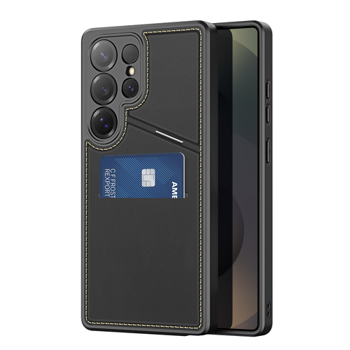 Чехол с поддержкой MagSafe и подставкой-картхолдером от Dux Ducis для Samsung Galaxy S25 Ultra, серия Rafi II Mag Series