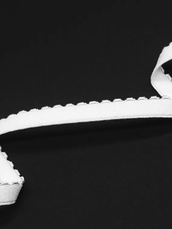 001 641/10 ОПТ Резинка отделочная Lauma Fabrics, 10 мм, белый 001