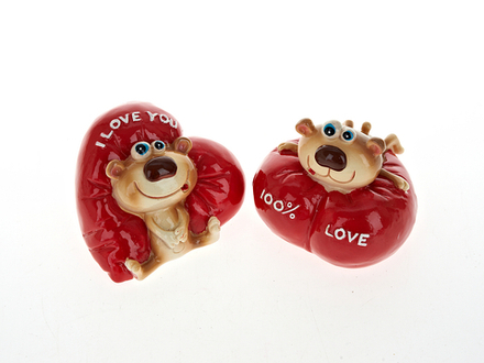 Копилка декоративная "Сrazy love" 8,5*9,5*7,5см. (2вида) (подарочная упаковка)