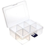 Органайзер для хранения мелочей, 6 ячеек «ИДЕЯДОМА», прозрачный, 16,5*12,5см (наклейка Селфи)