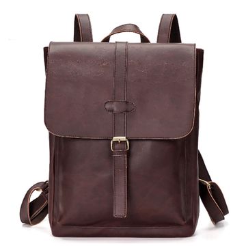 Крафтовый рюкзак из экокожи Вонджу. Коричневый