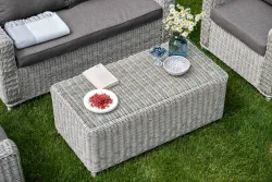 "Кон Панна" столик журнальный из искусственного ротанга, цвет бежевый