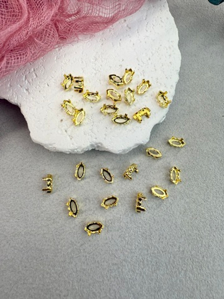 Оправа #4220 Navette 8*4 мм Золото