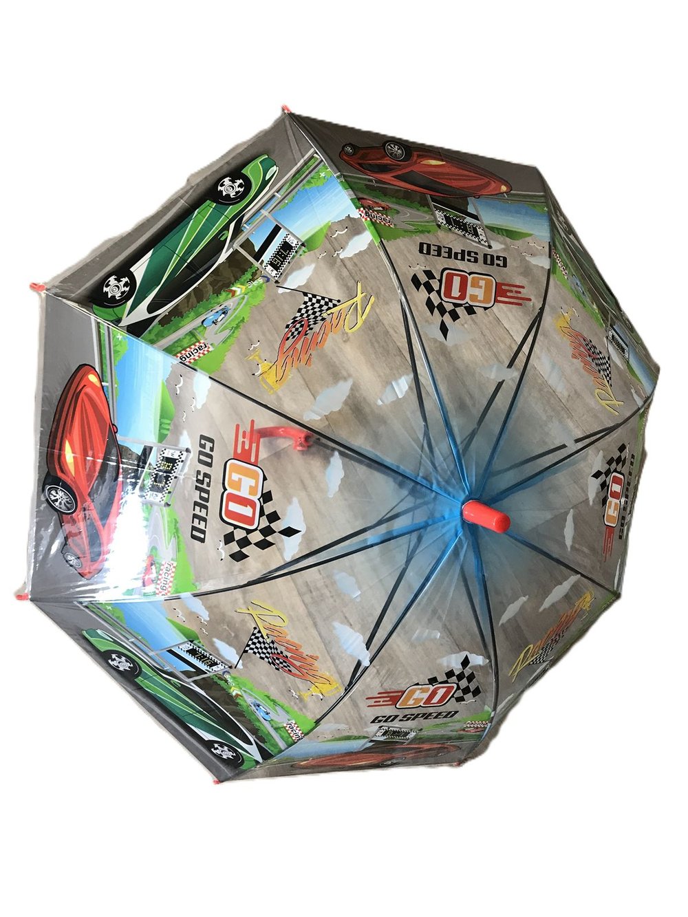 Зонт детский Гоночные машины цвет красный