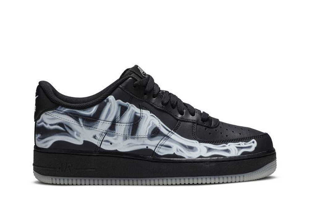 Кроссовки Nike Air Force 1 Skeleton 'Black On Black'