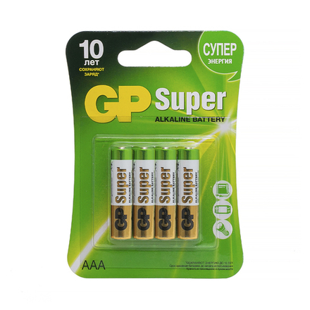 Батарейка GP Super 24A Тип AAA, 4 шт