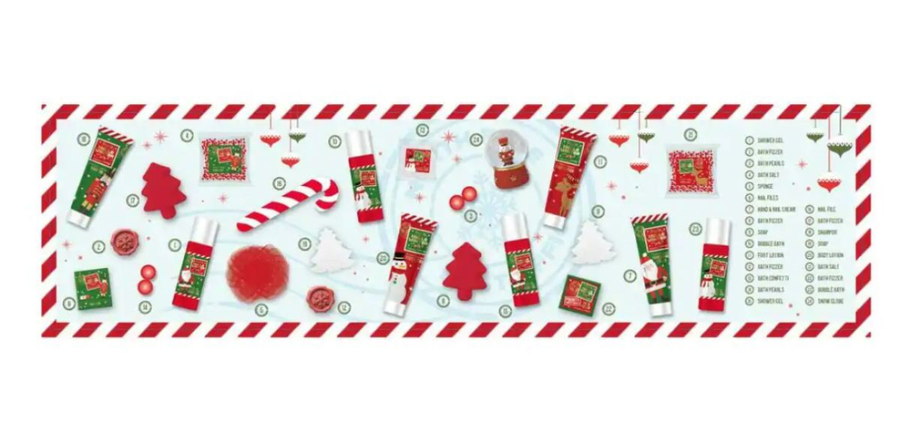 Косметический адвент-календарь 2025 "Привет, Зима", эксклюзивные бьюти-сюрпризы для лица и тела, косметика для всех типов кожи