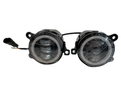 Противотуманная фара 2 штуки 3 дисковые линзы + светодиодное кольцо 12В Лада Приора, Шевроле, Газель Бизнес