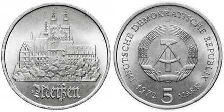 Германия - ГДР 5 марок, 1972 Город Мейсен XF