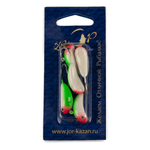 Блесна-мормышка ЖОР "Сомик" цветная флуоресцентная (25мм, 12гр, 5шт/уп)