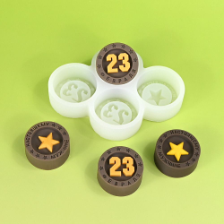 Силиконовый молд для шоколада 3 в 1 «Медаль 23 февраля»