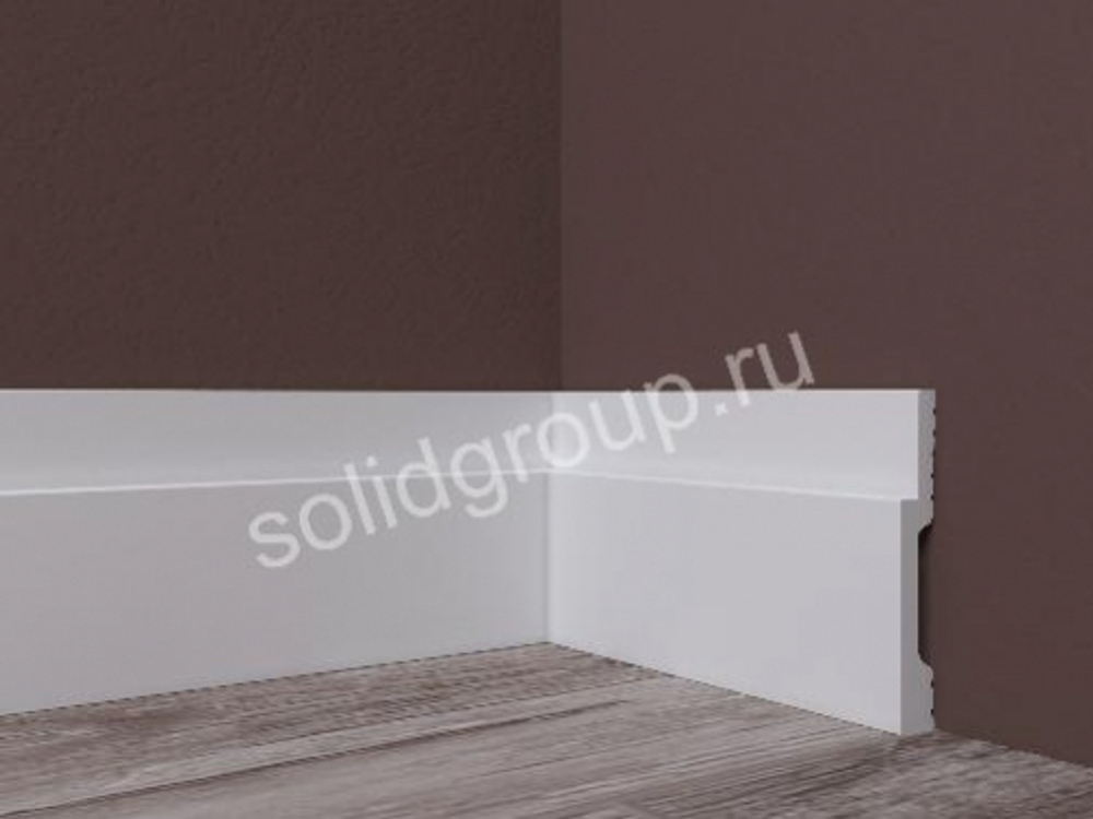 Плинтус-наличник Unica UHD42/80D, белый, L 2.4м