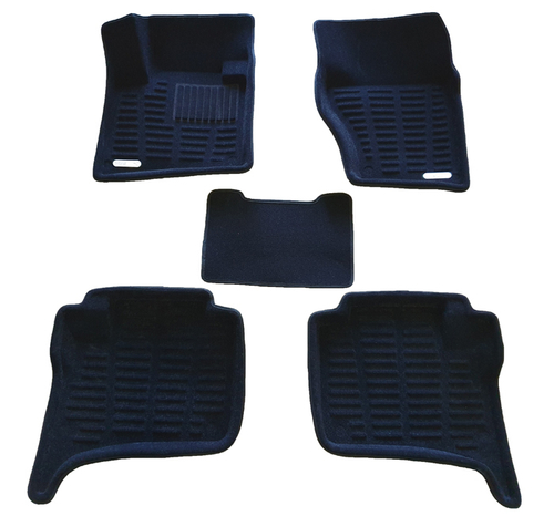 Коврики салона Satori 3D для Volkswagen Touareg 2011- с бортиком черные (с TXT подпятником). Артикул SI 08-00206