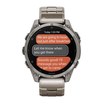 Спортивные часы Garmin fenix 8, 47 мм, AMOLED, сапфир, титановый блочный браслет, силиконовый ремешок цвета чёрный/«серая галька» Безель из титана, AMOLED-дисплей. Титановый блочный браслет с раскладывающейся застёжкой и силиконовый ремешок с классической