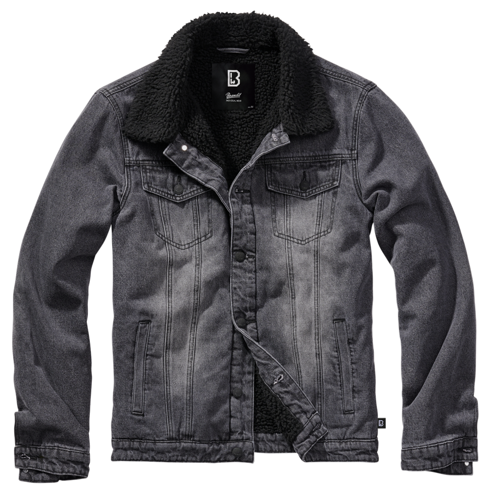 Brandit SHERPA DENIM JACKET black-black