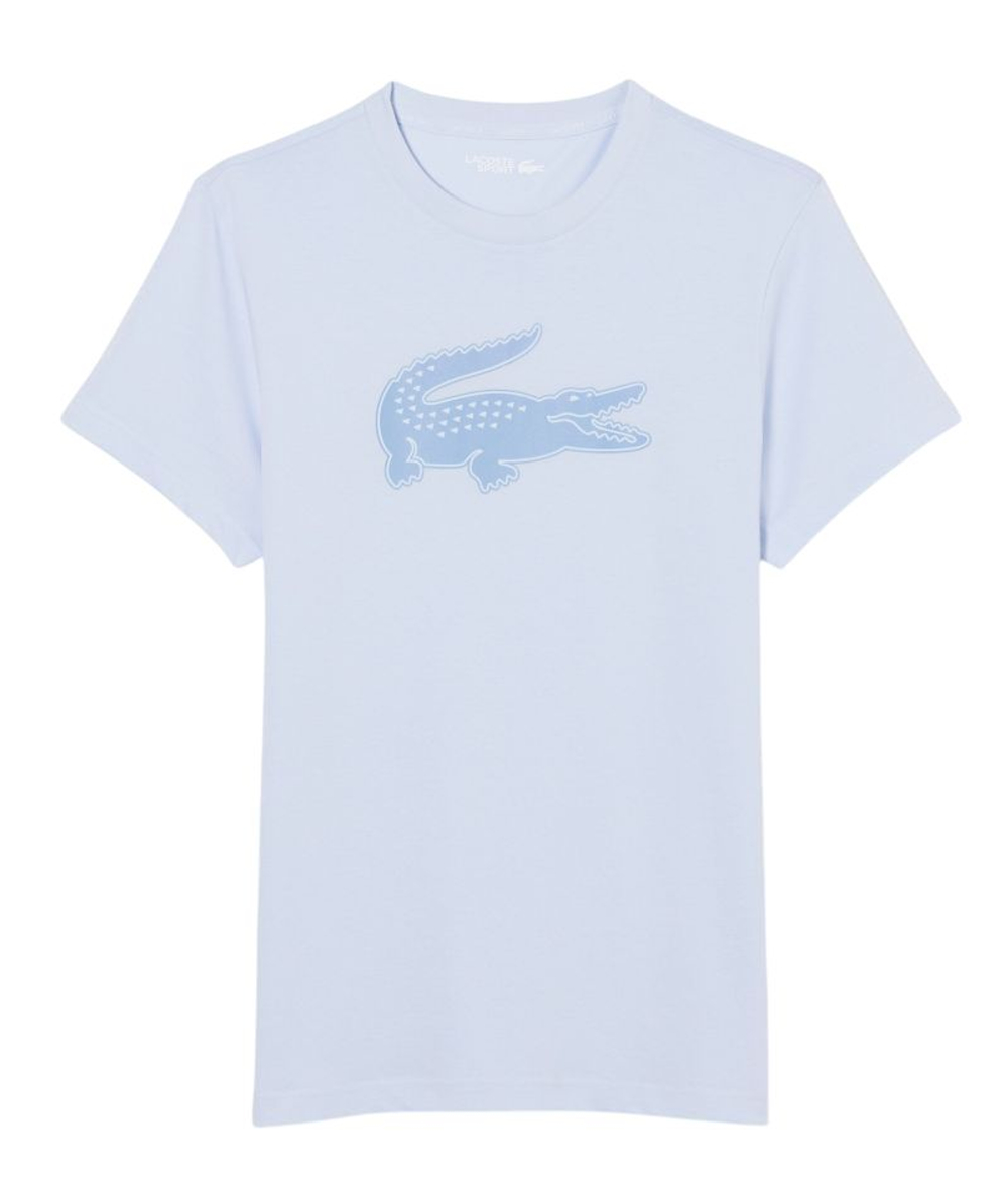 Мужская теннисная футболка Lacoste Ultra Dry 3D Print Crocodile - light blue