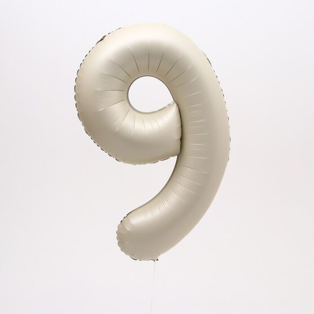 К Шар 40 Цифра 9  «Взбитые сливки» (БГ-60)