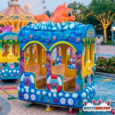 Аттракцион рельсовый для детей «В гости к русалке», 4 кабинки, 8 мест