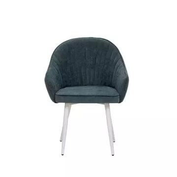 Стул Leset Вайд 360 (поворотный механизм) Каркас Белый, велюр Темно-зеленый