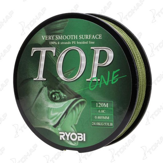 Шнур TOP PE4X-120M 6,0/d-0.405mm Dark green Ryobi