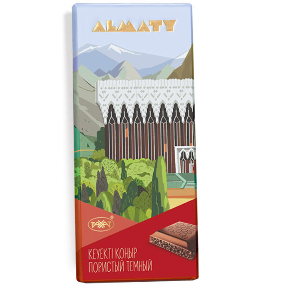 Шоколад темный пористый Almaty Рахат 80 гр