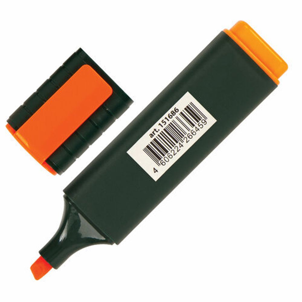 Текстовыделитель BRAUBERG "ORIGINAL", ОРАНЖЕВЫЙ, линия 1-5 мм, 151686